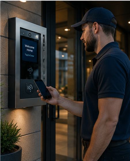 Smart access control at a property entrance